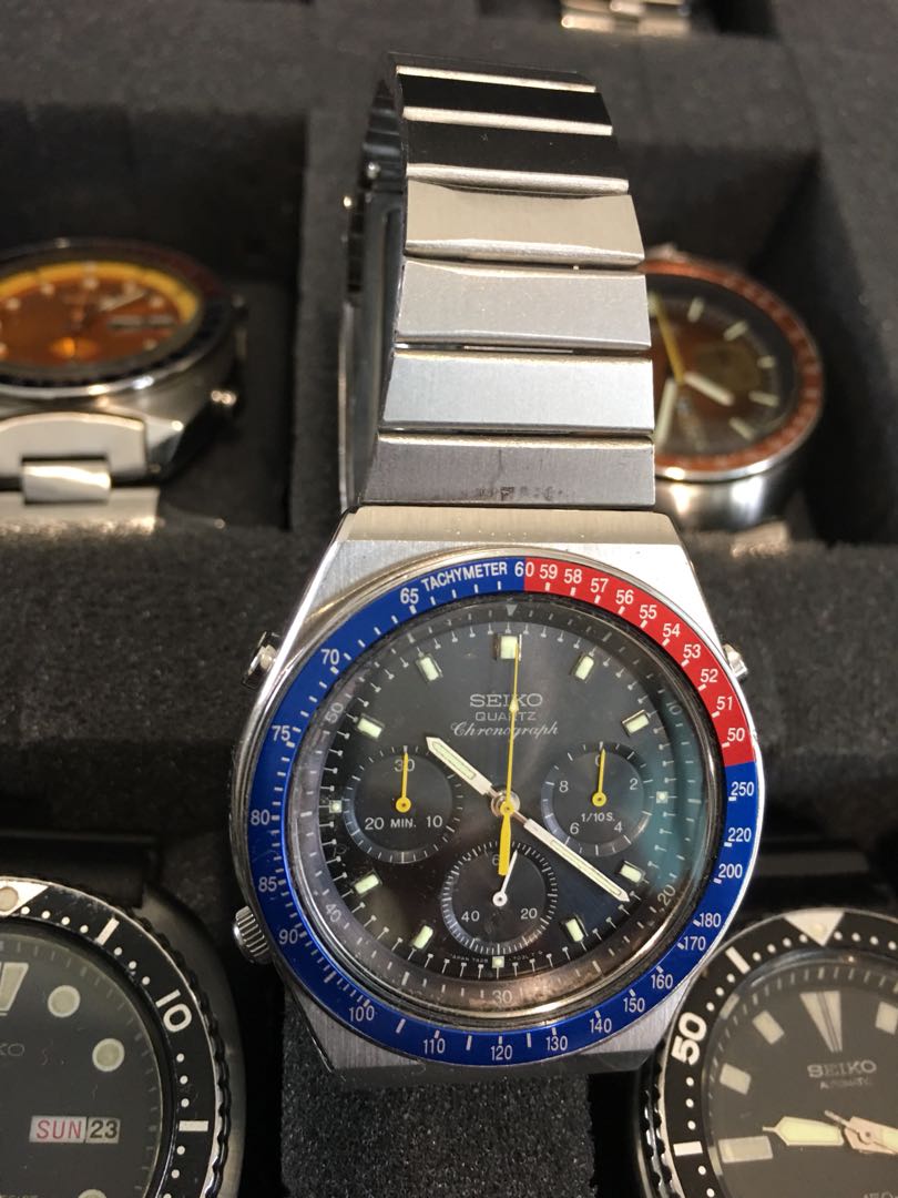 Seiko 7A28-703A Pepsi world's first Quartz chronograph movement, Luxury,  Watches on Carousell
