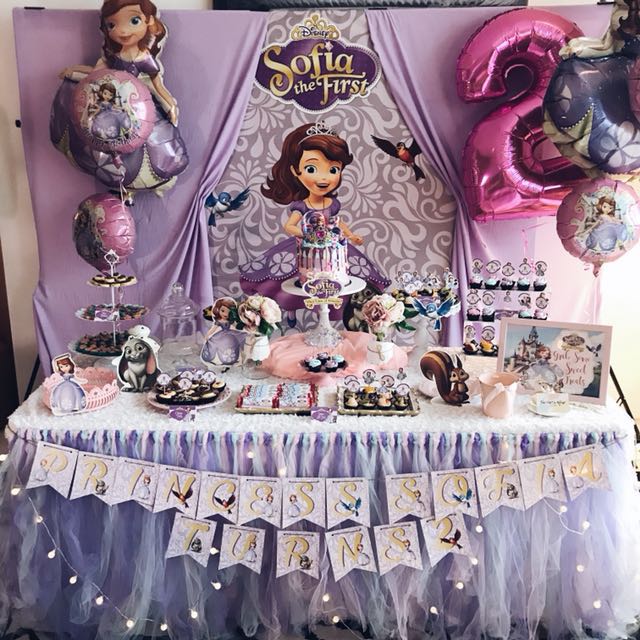 Sofia The First Dessert Table Decor Babies Kids On Carousell