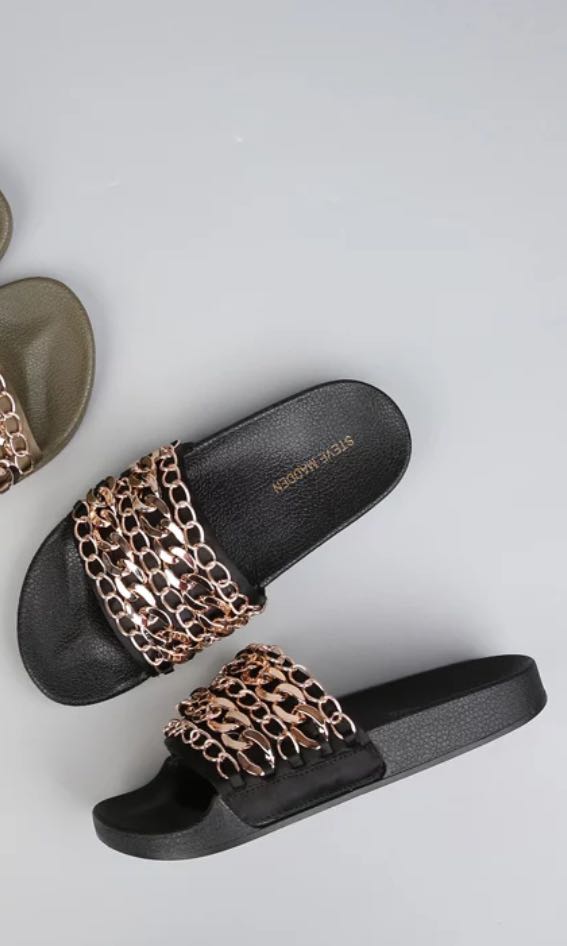 Steve madden chain outlet slides