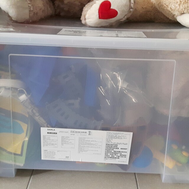 Storage boxes with lid( Ikea SAMLA boxes)different sizes, Furniture