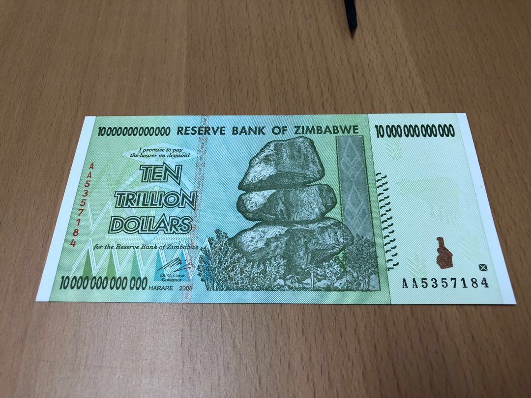 Ten Trillion Dollars Reserve Bank Of Zimbabwe Vintage Ten Trillion Dollars Reserve Bank Of