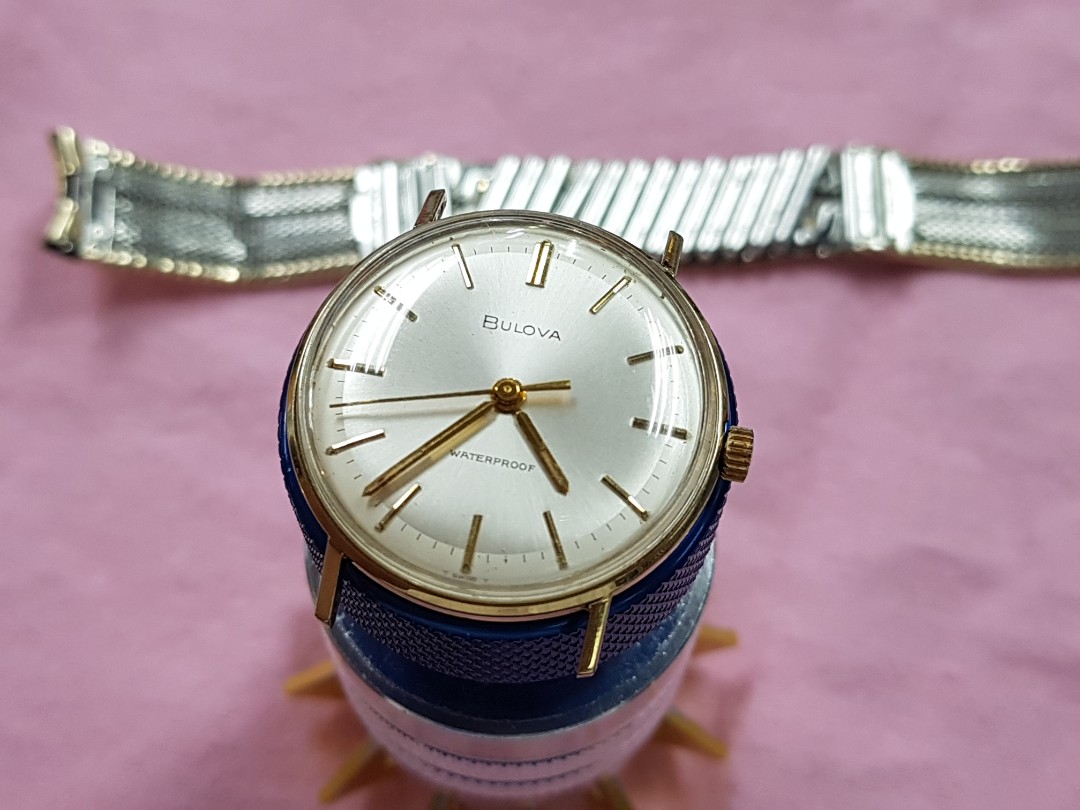 Gold plated bulova watch online