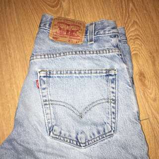 Levi's slightly distressed jeans