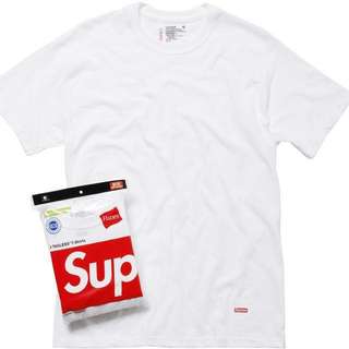 Supreme Hanes Tagless T-shirt Tee white medium