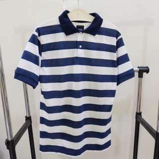 Stripe Navy White Polo Shirt