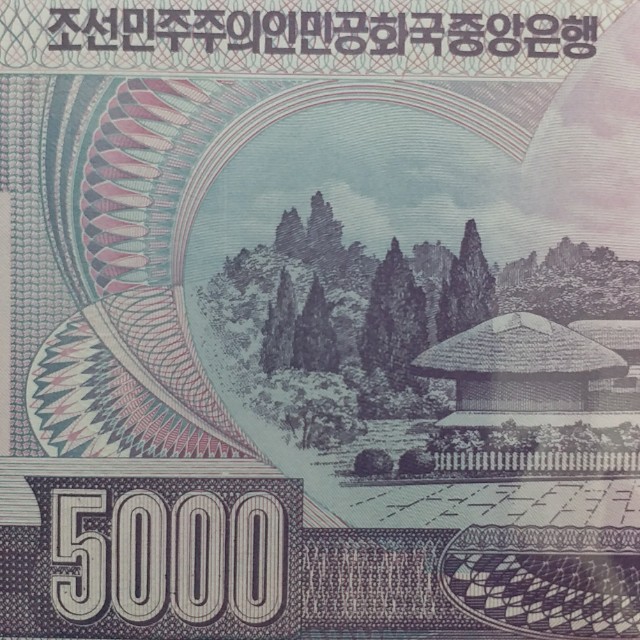 2006年北韓朝鮮5000元金日成版紙幣全新直版, 興趣及遊戲, 收藏品及