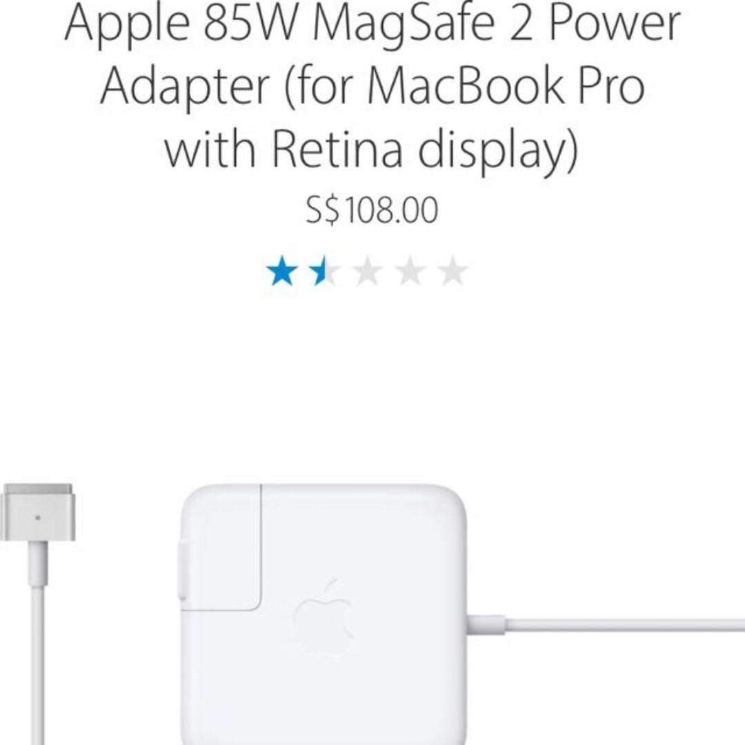 Apple 85W MagSafe 2 Power Adapter (for MacBook Pro with Retina display) :  : Computers & Accessories