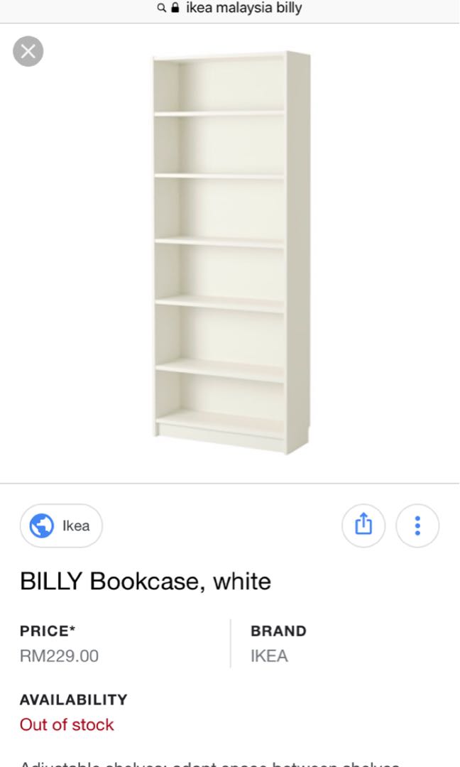 Bookcase Rak Buku Ikea Billy Home Furniture Others On Carousell