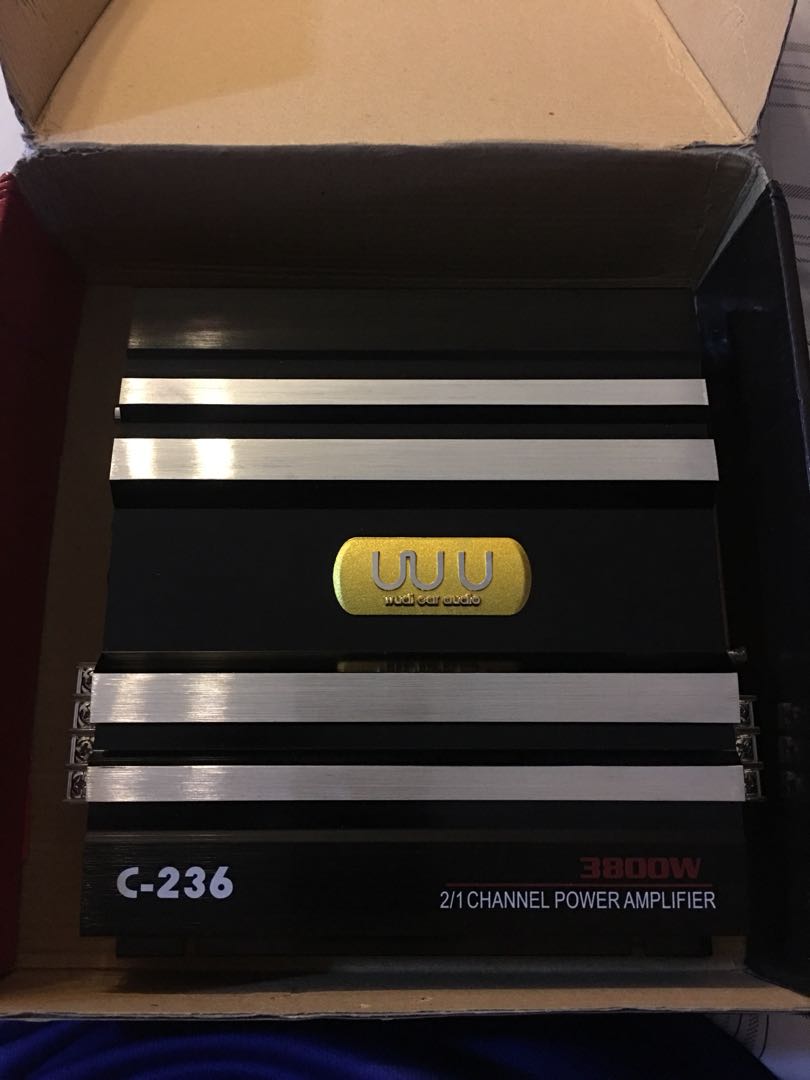 Brand New WUDI C236 3800 Watt 2 Channel Powerful Car Audio Amplifier