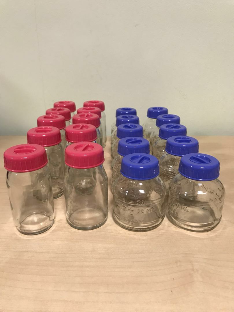 Breast Milk Glass Storage Bottles 20 Bottles For 10 Babies Kids Nursing Feeding On Carousell