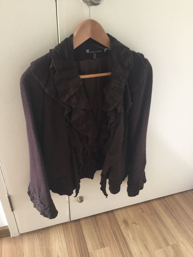 Brown Jacket La Belle Histoire French Brand Women S Fashion