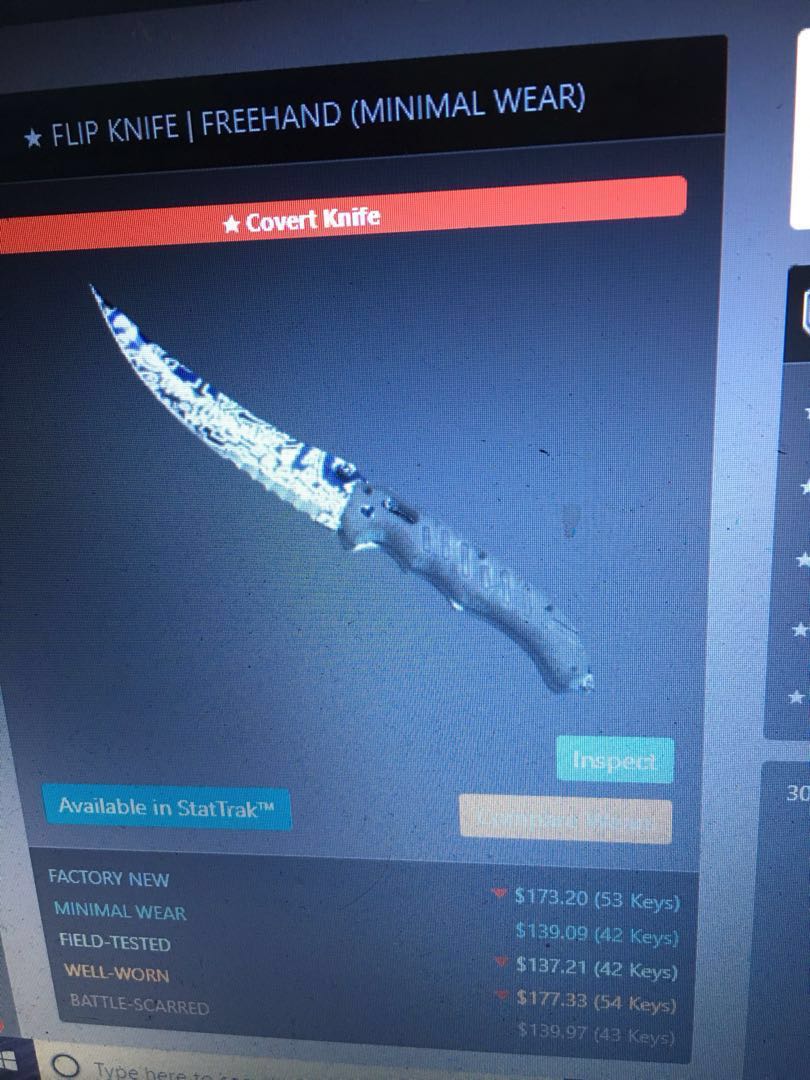 Csgo Flip Knife Freehand Minimal Wear Toys Games Video Gaming Gaming Accessories On Carousell