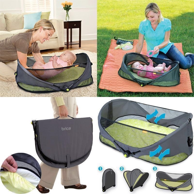 EUC Brica fold and go travel bassinet Babies Kids Babies Kids Fashion on Carousell