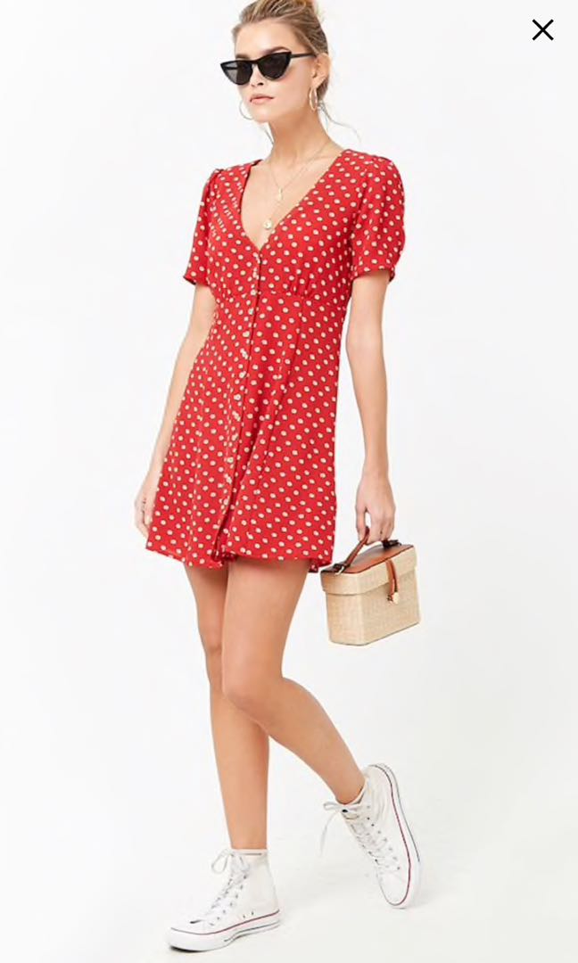 button dress forever 21