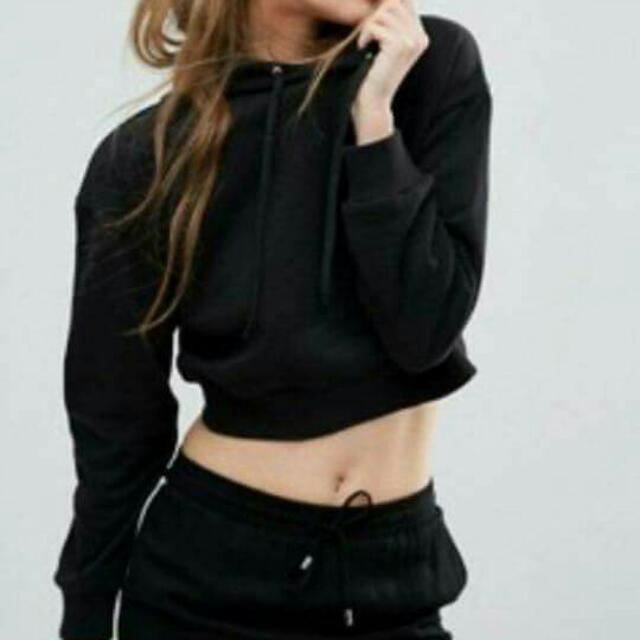 hoodie jacket crop top