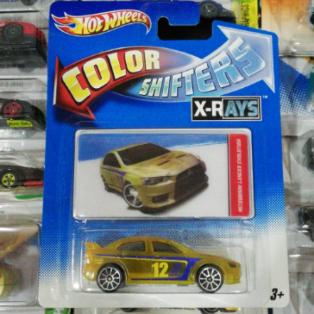 hot wheels mitsubishi lancer evolution x color shifters