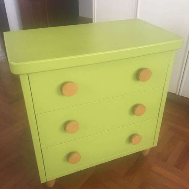Ikea Mammut Green 3 Drawers Chest Furniture Shelves Drawers On