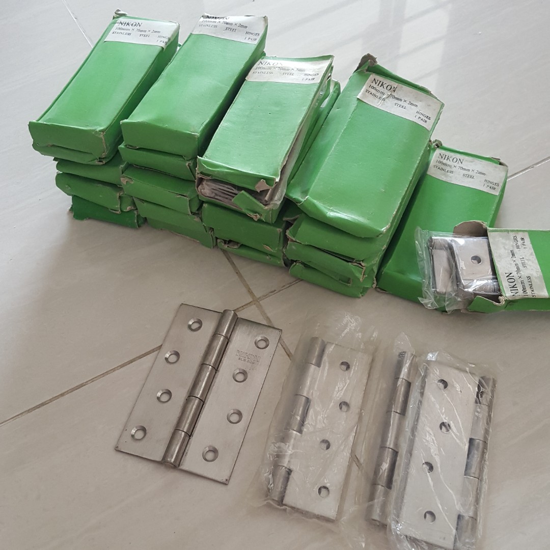 Nikon Stainless Steel 304 Door Hinges 100mm x 70mm x 2mm (per pair) 