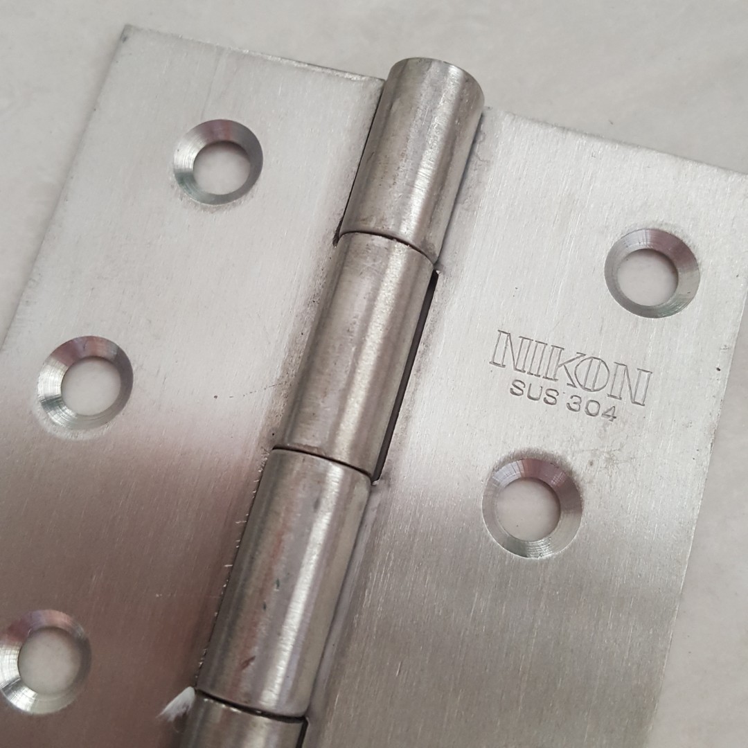 Nikon Stainless Steel 304 Door Hinges 100mm x 70mm x 2mm (per pair) 