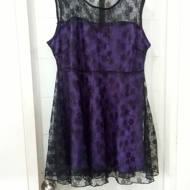 women's plus size purple dress