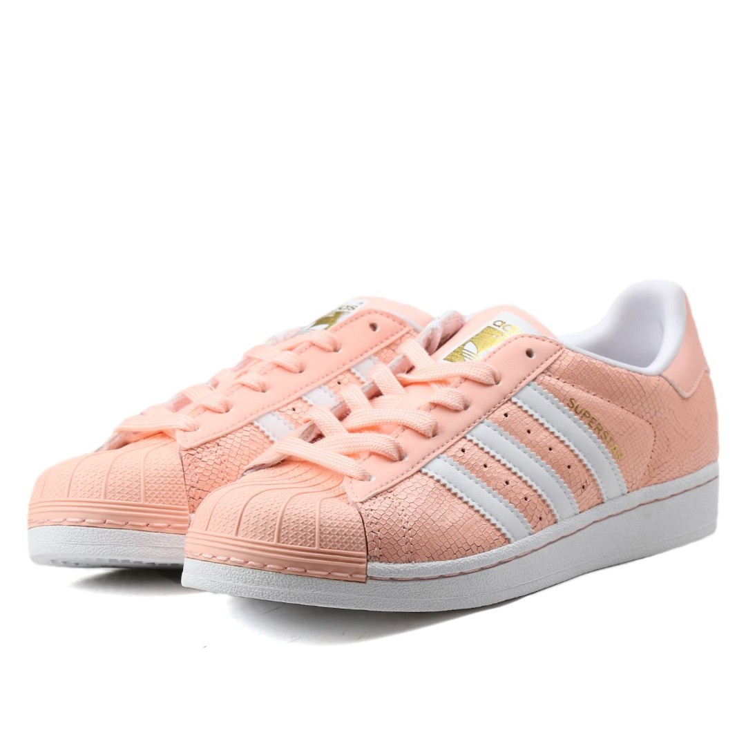 PO) Adidas Superstar Jr Coral Pink Reptile, Women's Fashion, Shoes on  Carousell