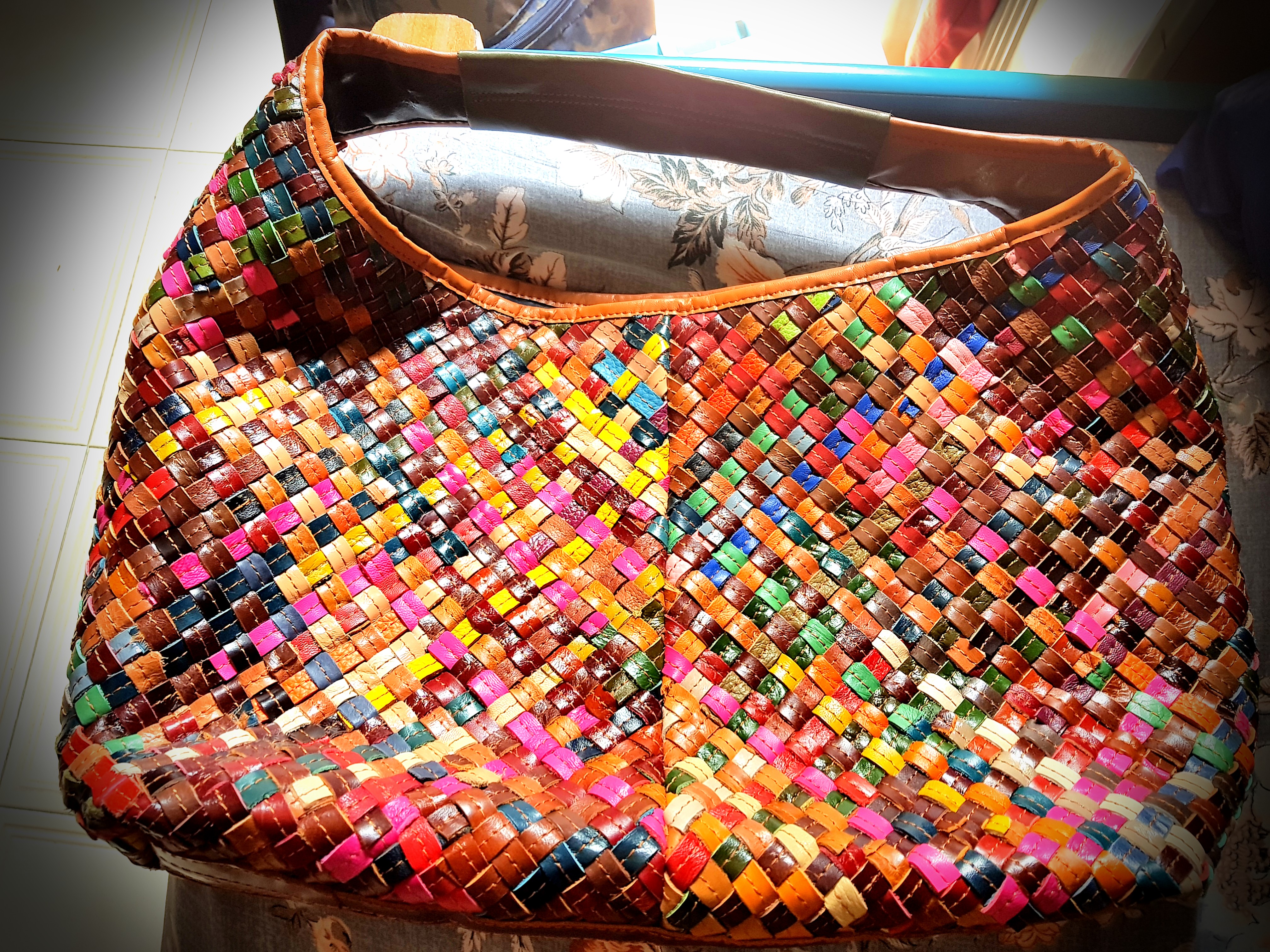 Multicolor straw 2025 bag