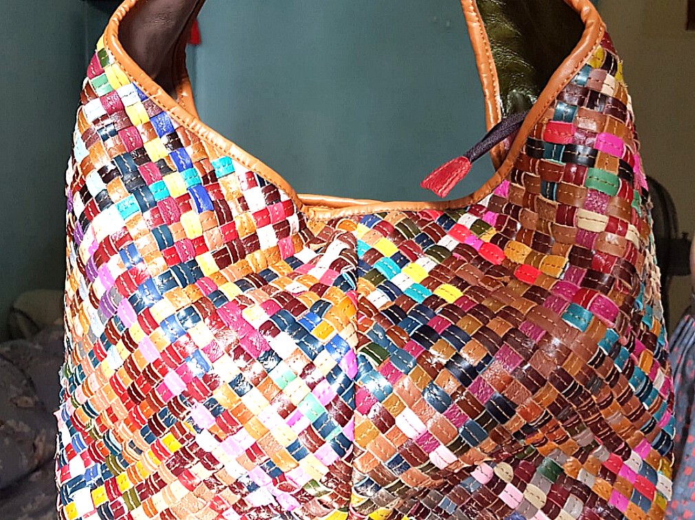 Rainbow straw bag outlet