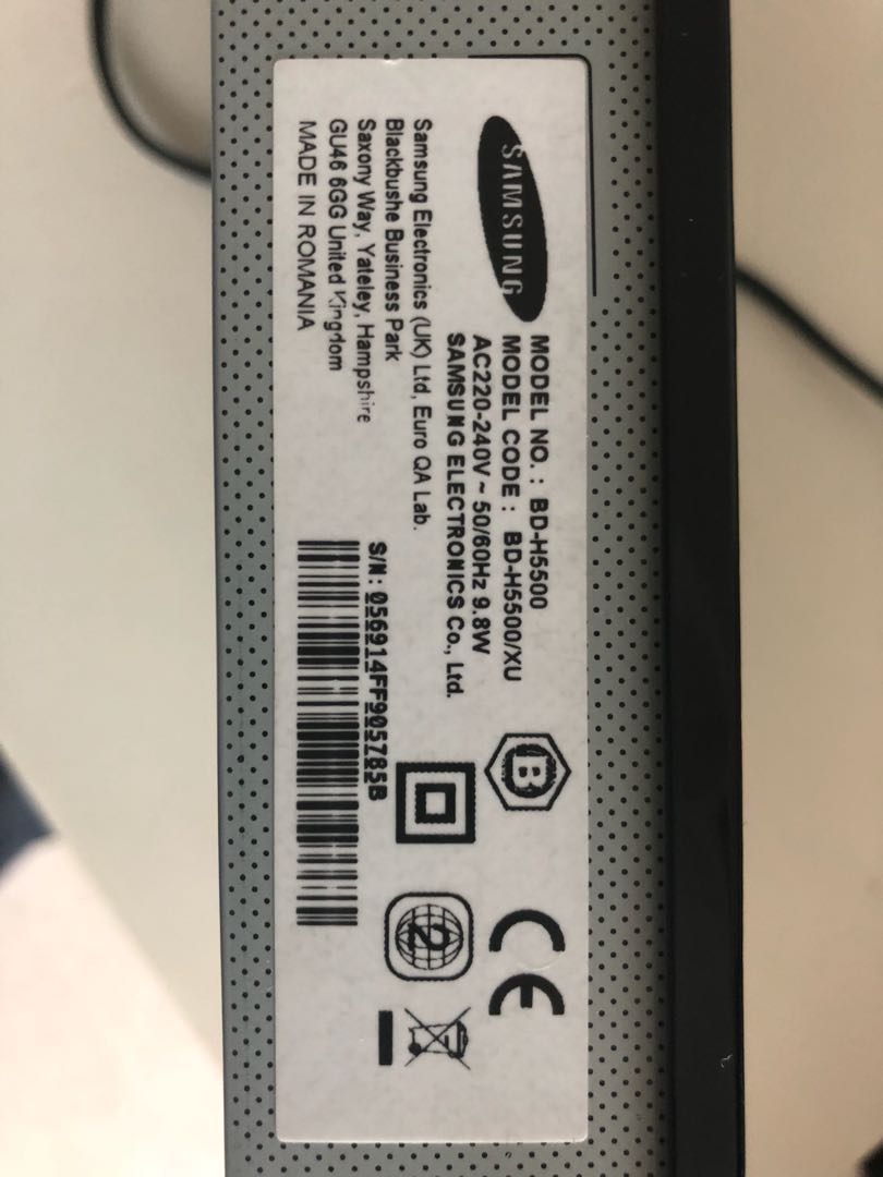 Samsung Bluray BDH5500, TV & Home Appliances, TV & Entertainment, Blu