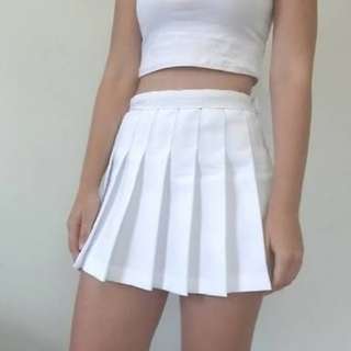 White tennis skirt