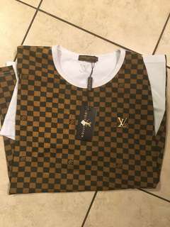 Brown and black Louis Vuitton t-shirt