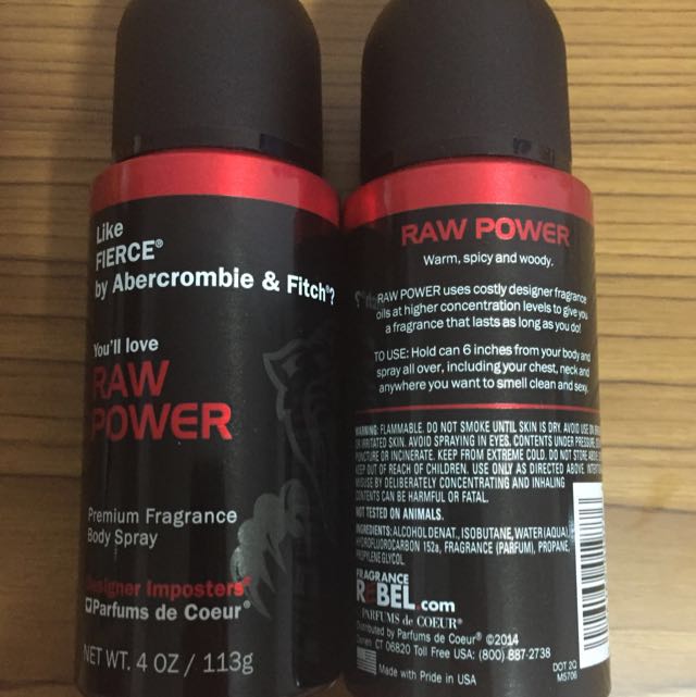 raw power body spray fierce