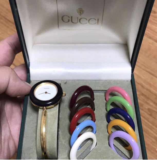 Authentic Preloved Gucci Bezel watch w/ Box, Women's Fashion, Watches &  Accessories, Watches on Carousell