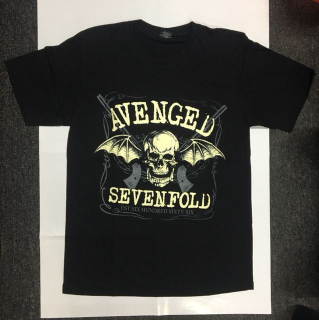 Avenged Sevenfold (A7x) Logo Tshirt Metal Band Merch (S/M), Hobbies