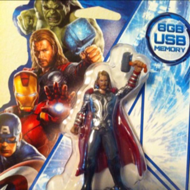 Avengers USB (Category: Cables & Adaptors) located in Singapore. Submitted by 128sales (Listing ID 56734621, Image 2). Description: Avengers super heroes - Thor 8GB USB flash drive Brand new in box.