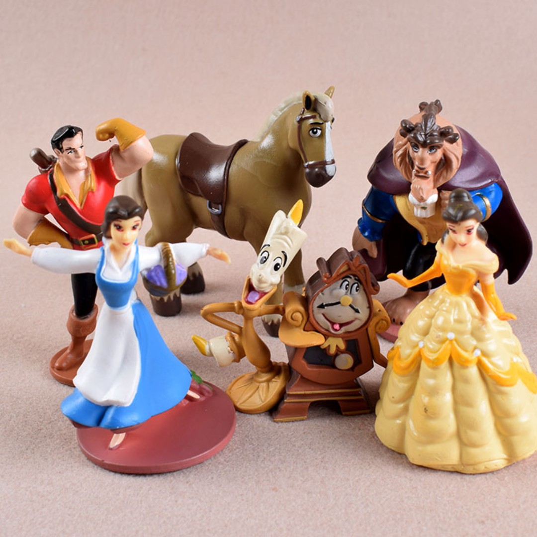 Beauty And The Beast Cake Toppers Figurines 6 Pcs A Set Toys Games Bricks Figurines On Carousell