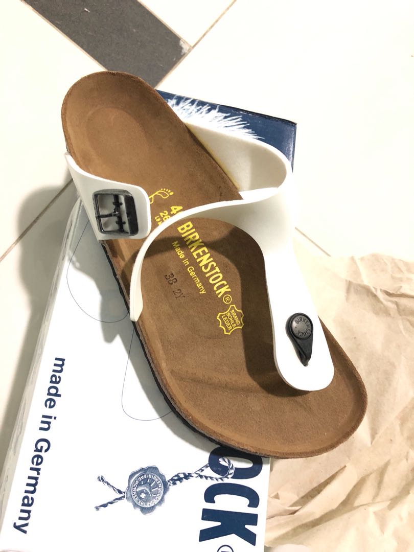 Birkenstock gizeh pearl white Men s Fashion Footwear Flipflops