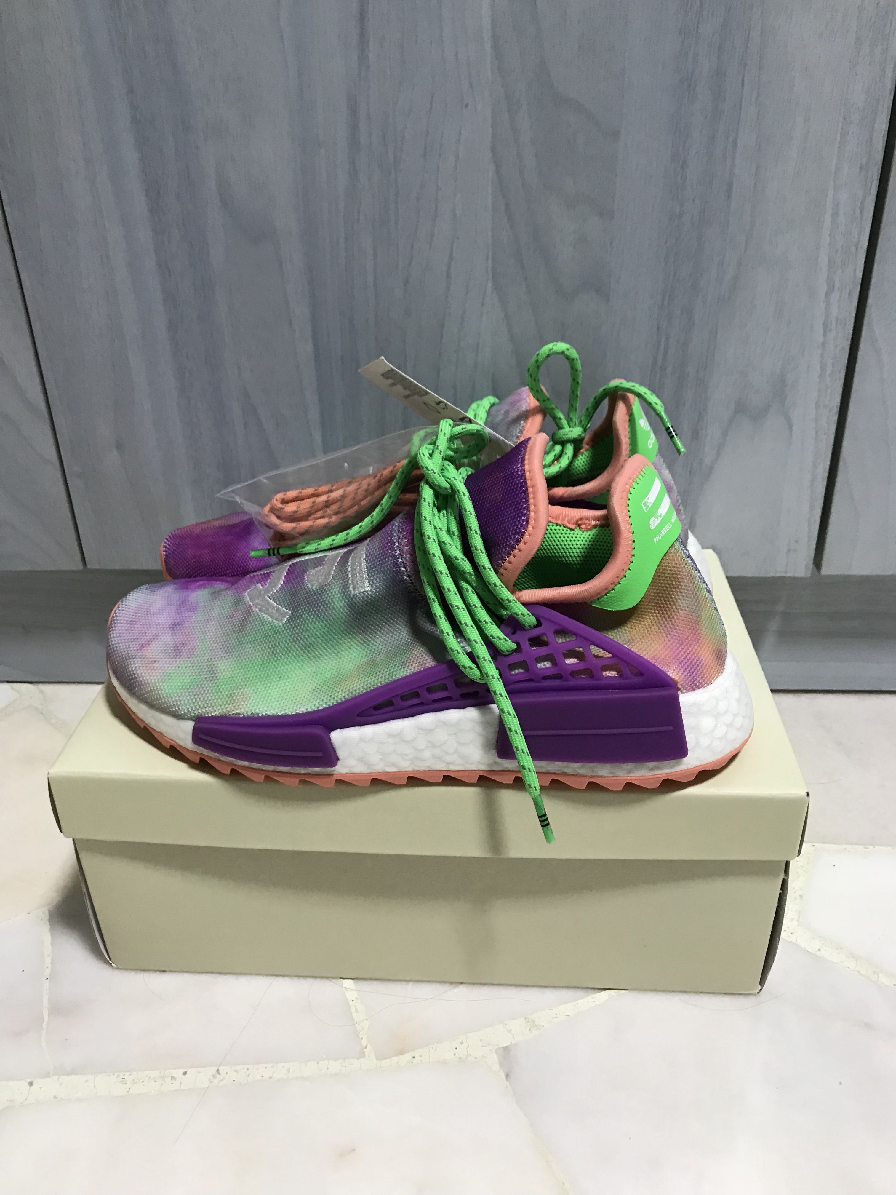 Adidas Pharrell Human Race HU Holi NMD Trail Chalk Coral Powder