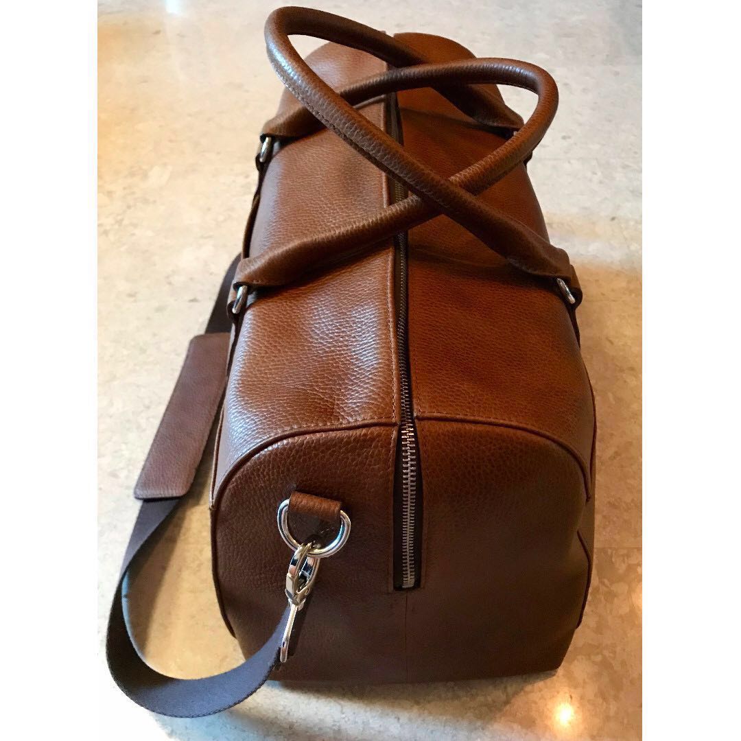 Brand New Marks and Spencers Genuine Tan Leather Rambler Holdall Bag