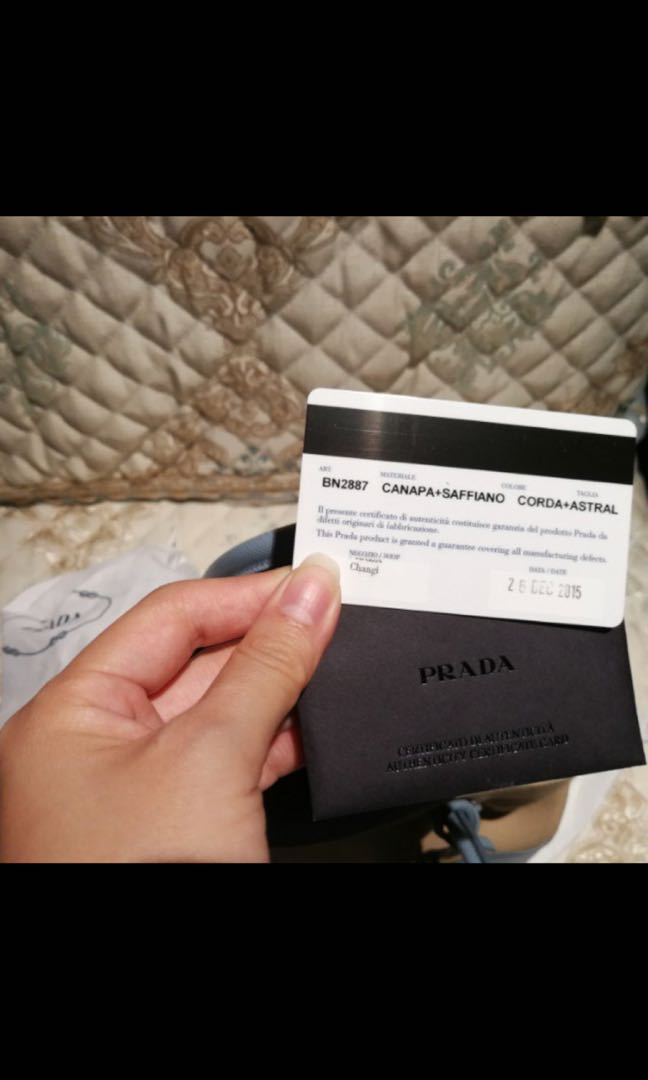 Branded new Prada bag with dust bag and authentication card, Luxury