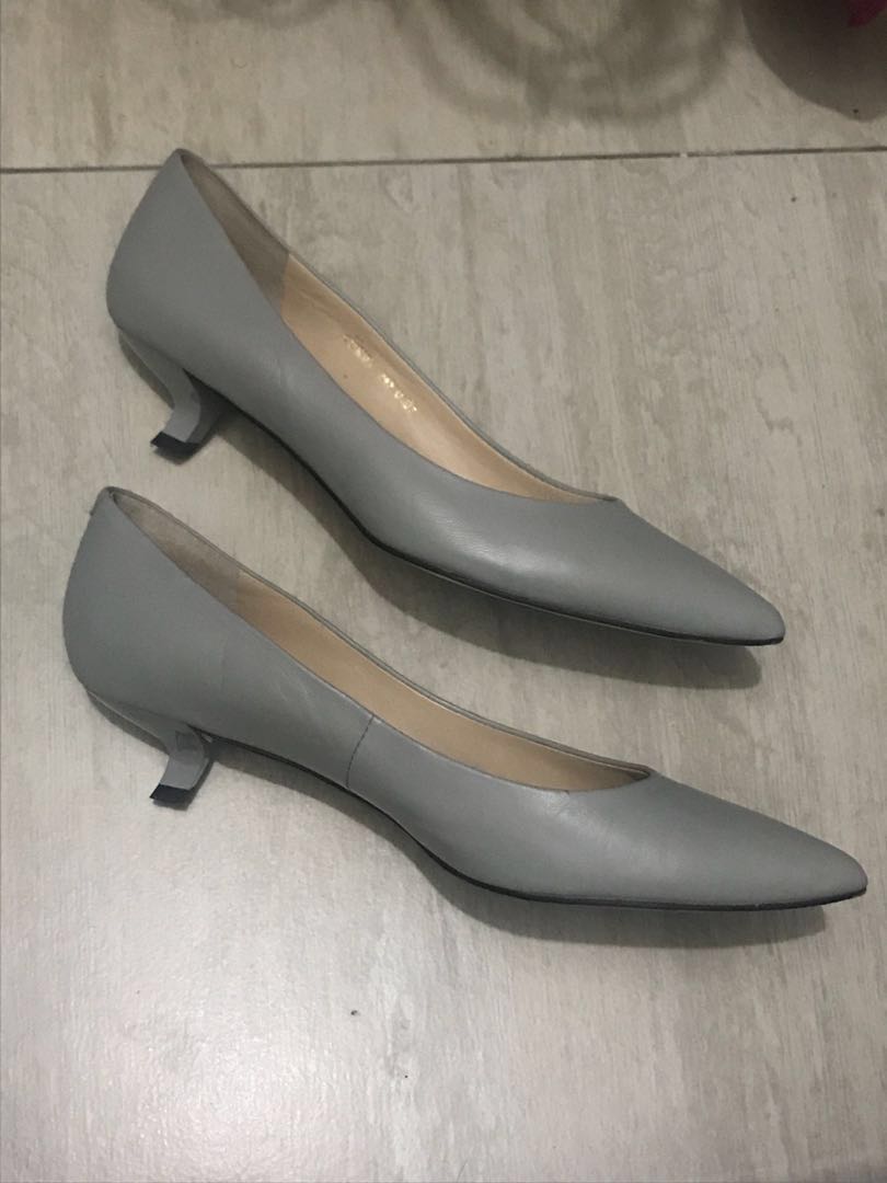 gray kitten heels