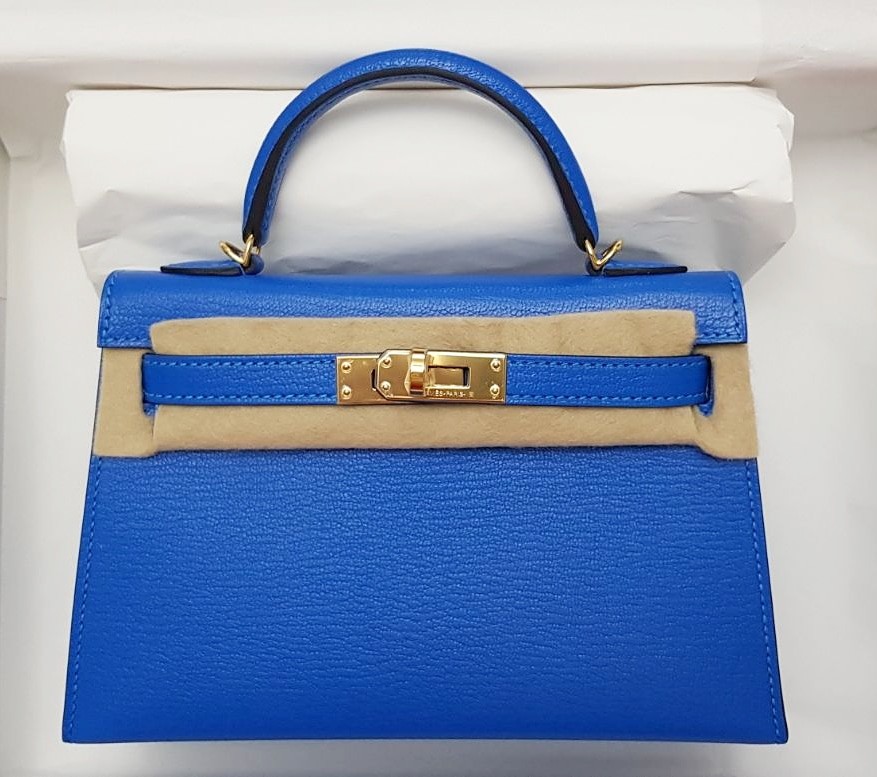 Hermes Kelly 20 - Bleu Hydra, Luxury, Bags & Wallets on Carousell