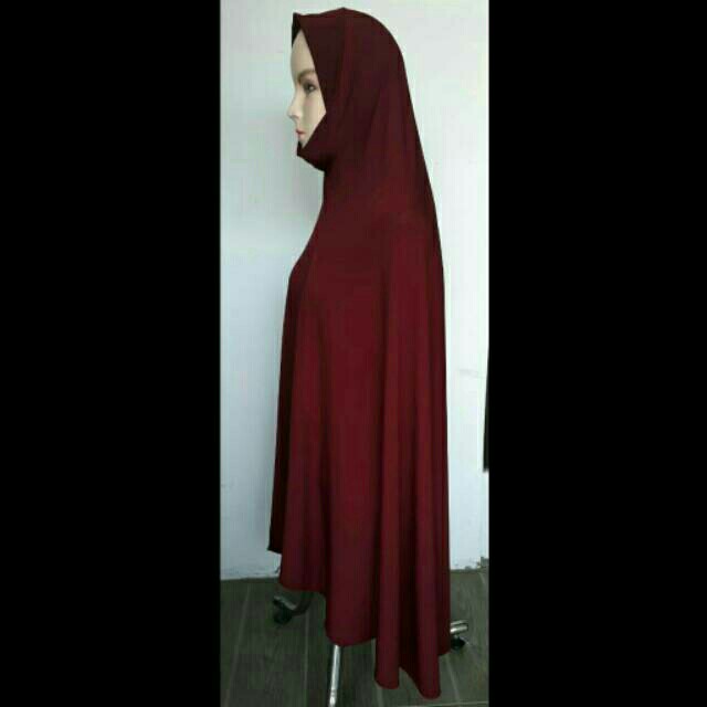Jilbab Kerudung Bergo Instant Syari Jumbo Dengan Penutup Dagu