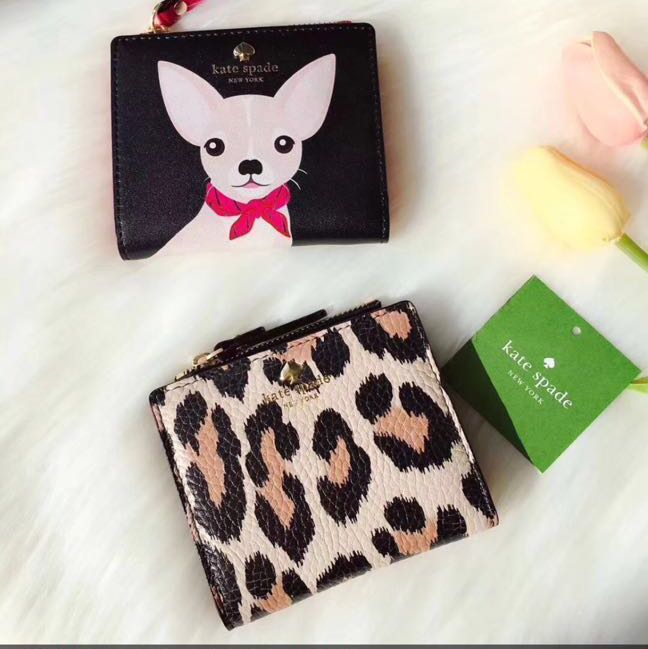 Kate Spade leopard wallet, Luxury, Bags & Wallets on Carousell