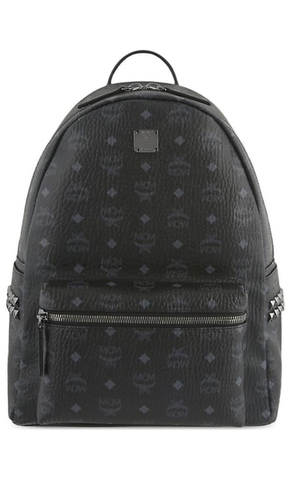 Mcm backpack black hotsell medium