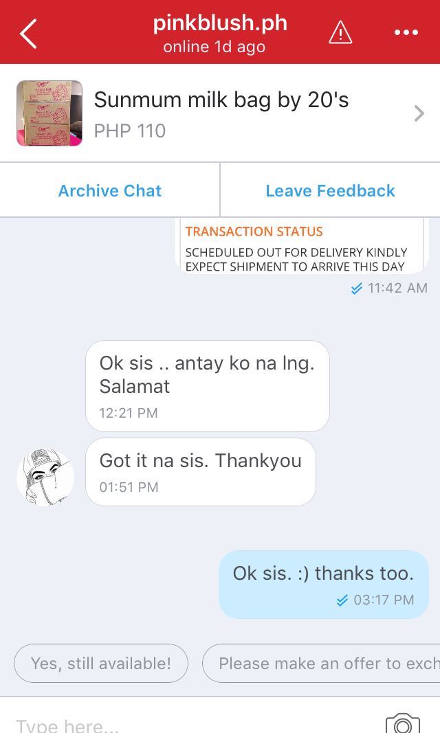 Proof of Purchase for sunmum (Category: Everything Else Others) located in Manila. Submitted by assortedmixies (Listing ID 162578633, Image 2). Description: .