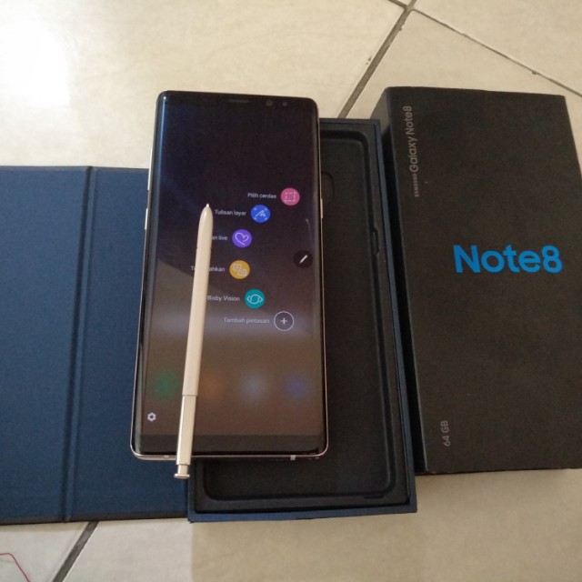 Samsung Galaxy Note 8 Duos 64gb Maple Gold Resmi Sein Fullset Telepon Seluler And Tablet Di Carousell