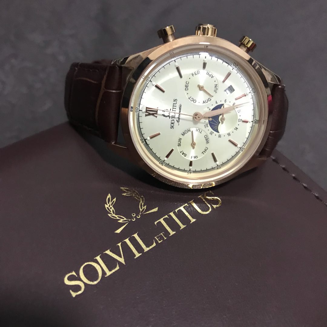 Solvil et titus cheap moonphase automatic men's watch