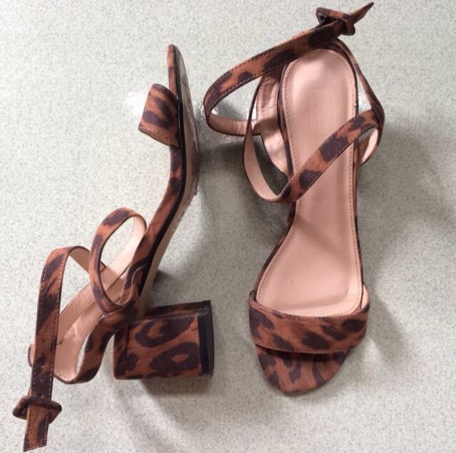 leopard print sandals topshop