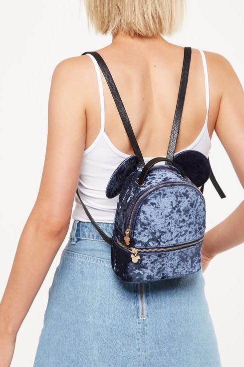 Typo Mickey Velvet Mini Backpack Women s Fashion Bags Wallets Purses Pouches on Carousell