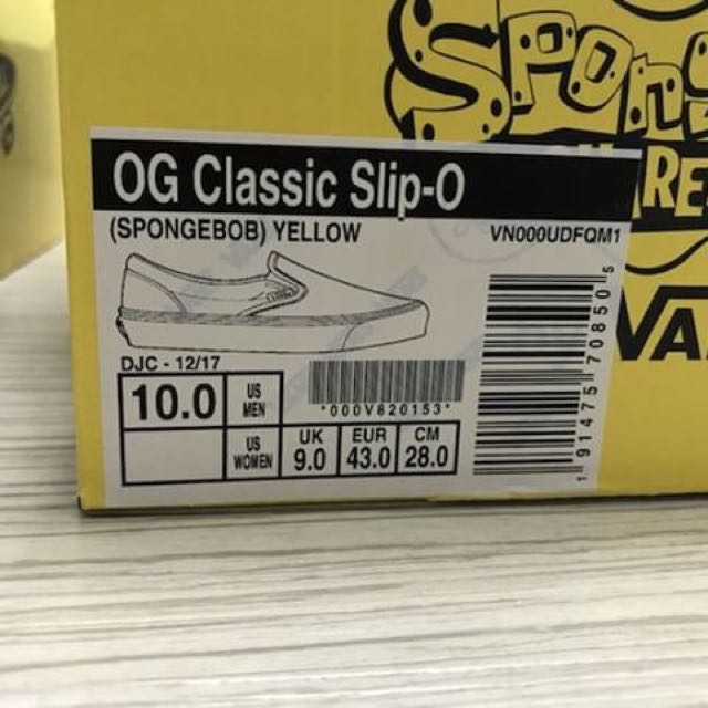 Og classic slip clearance on lx spongebob